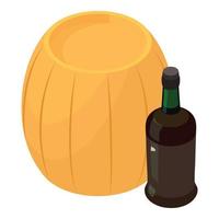 Winemaking icon, isometric style vector