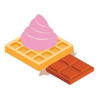 Pastry composition icon, isometric style vector