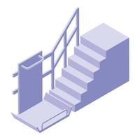 Accessible stairs icon isometric vector. Wheelchair environment vector