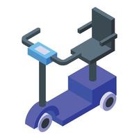 Electric wheelchair icon isometric vector. Scooter drive vector