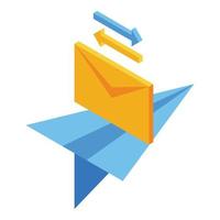 Mail speed icon isometric vector. Fast envelope vector