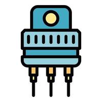 Electrical voltage regulator icon color outline vector
