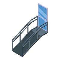 Hospital ramp icon isometric vector. Disabled accessible vector