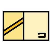 Return box icon color outline vector