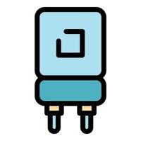 Capacitor for electronic icon color outline vector