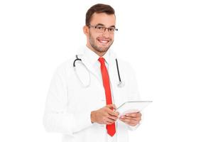 Doctor with tablet photo