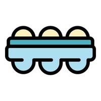 Ice cube tray icon color outline vector