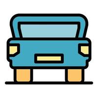 Open trunk door icon color outline vector