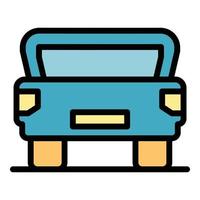 Open trunk door icon color outline vector