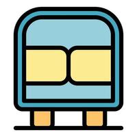 Open car boot door icon color outline vector