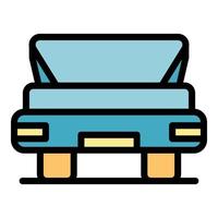 Car boot door icon color outline vector