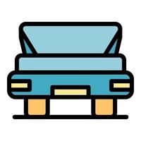 Car boot door icon color outline vector