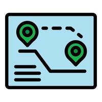 Navigator guide icon color outline vector