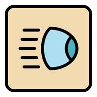 Light front car dashboard icon color outline vector