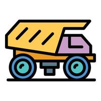 Big tipper icon color outline vector