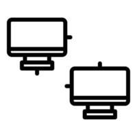 Smart office pc network icon, outline style vector