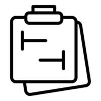 Smart office clipboard icon, outline style vector