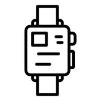 Smart office smartwatch icon, outline style vector