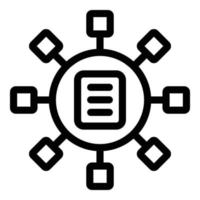 Computer file icon, outline style vector