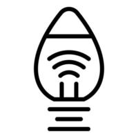 Creativity smart lightbulb icon, outline style vector