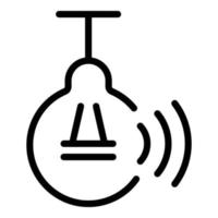 Light smart lightbulb icon, outline style vector