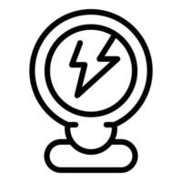 Technology smart lightbulb icon, outline style vector