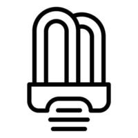 Illumination smart lightbulb icon, outline style vector