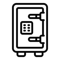 Deposit room digital safe icon, outline style vector