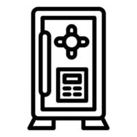 Deposit room button icon, outline style vector