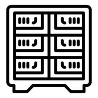 Deposit room store icon, outline style vector