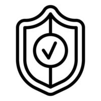 Deposit room secured icon, outline style vector