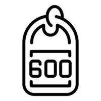 Deposit room number tag icon, outline style vector