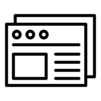 Api web site icon, outline style vector