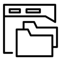 Api web folder icon, outline style vector