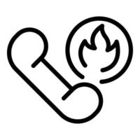 Emergency call icon, outline style vector