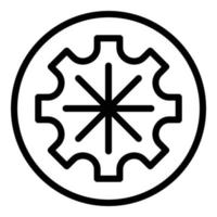 Api gear system icon, outline style vector