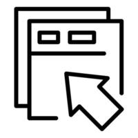 Api cursor icon, outline style vector