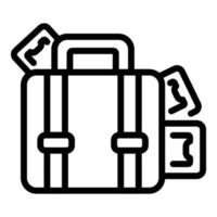 Laundry money suitcase icon, outline style vector