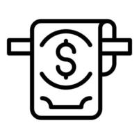 Laundry money bank icon, outline style vector