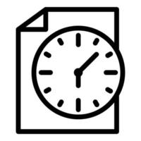 Papers jet lag icon, outline style vector