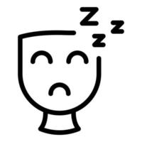 Anxiety jet lag icon, outline style vector