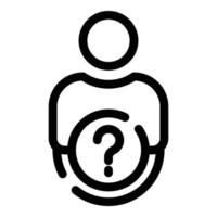 Anonymous agent icon, outline style vector