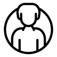 Anonymous user icon, outline style vector