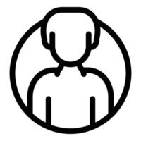 Anonymous user icon, outline style vector