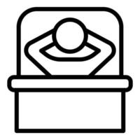 Antidepressant sleeping icon, outline style vector