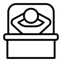 Antidepressant sleeping icon, outline style vector