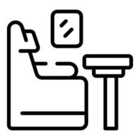 Airplane business seat icon outline vector. Window plane vector