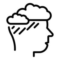 Mind storm icon, outline style vector