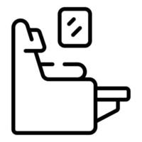 Airplane chair icon outline vector. Business seat vector
