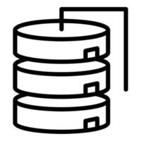 Api server icon, outline style vector